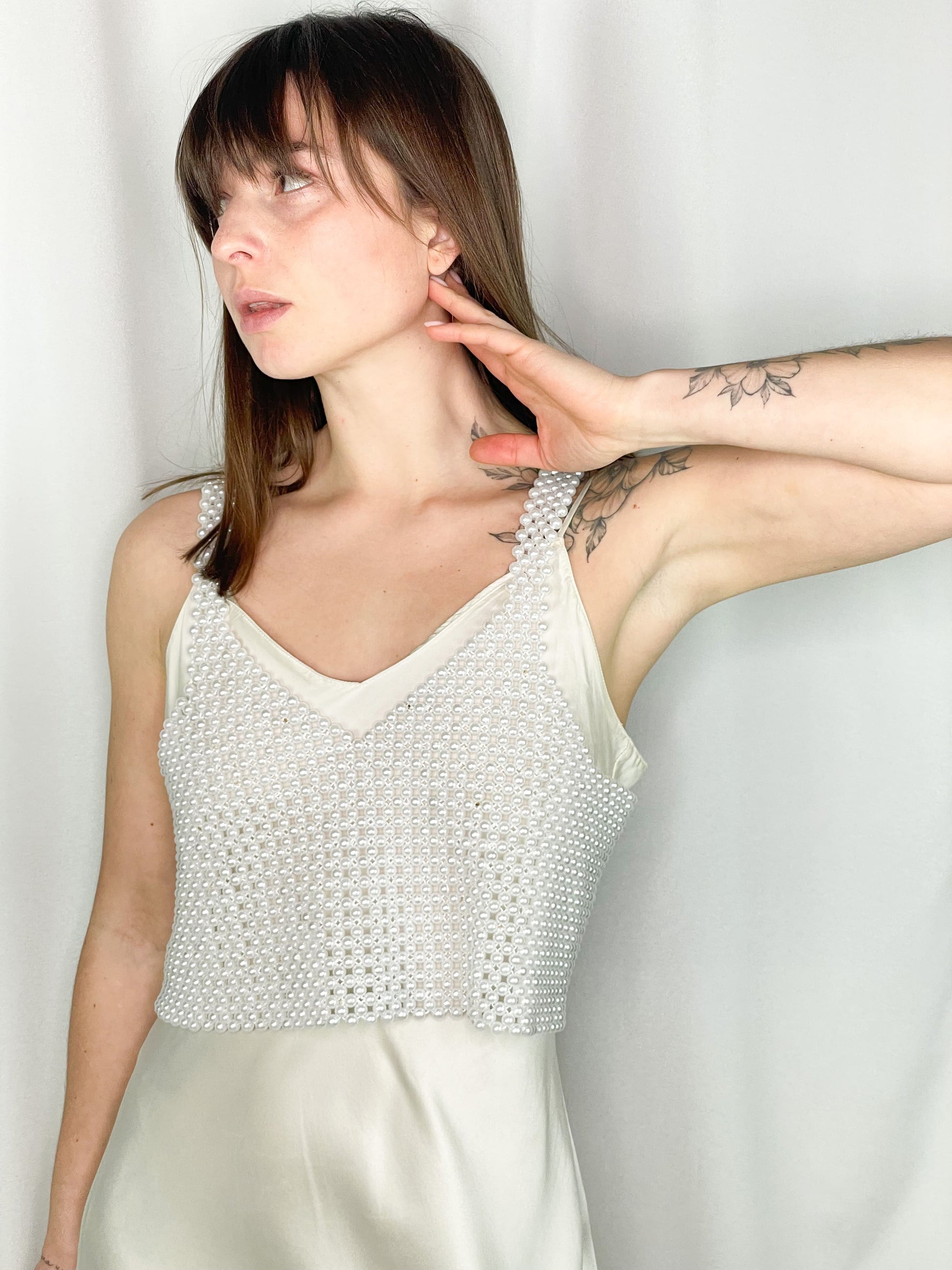 Sexy Pearl Beaded Crop Top For Women Perfect For Club Nights And Out From  Echmogen, $29.08