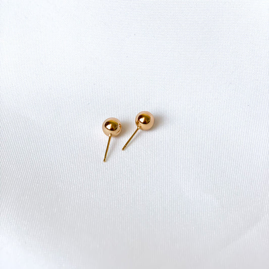 Gold ball stud earrings