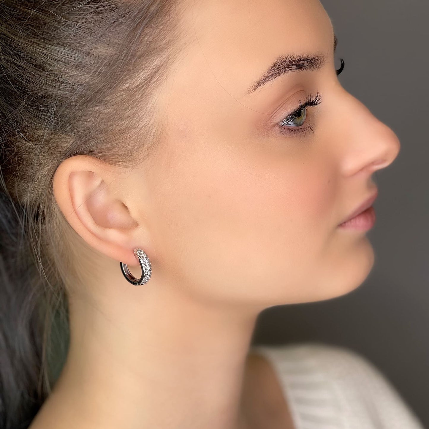 Silver hoop earrings