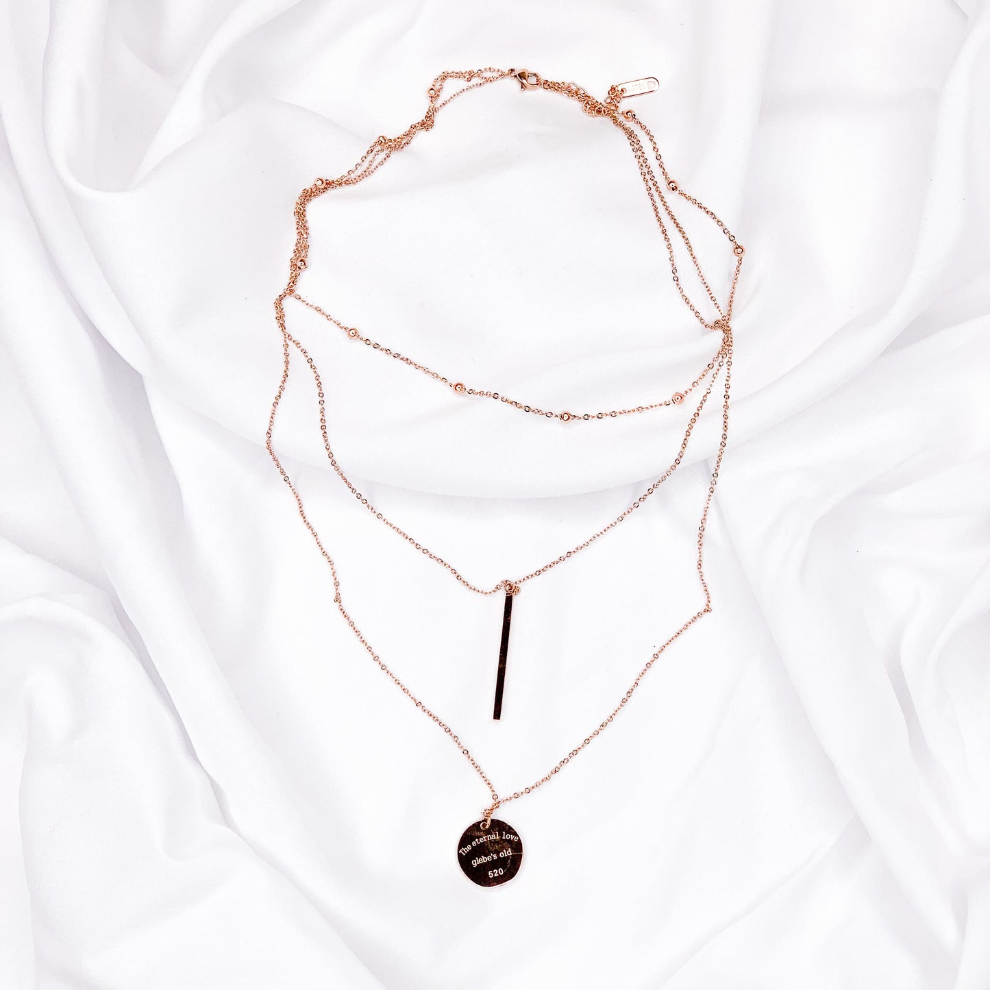 Rose Gold Necklace Chain Pendant