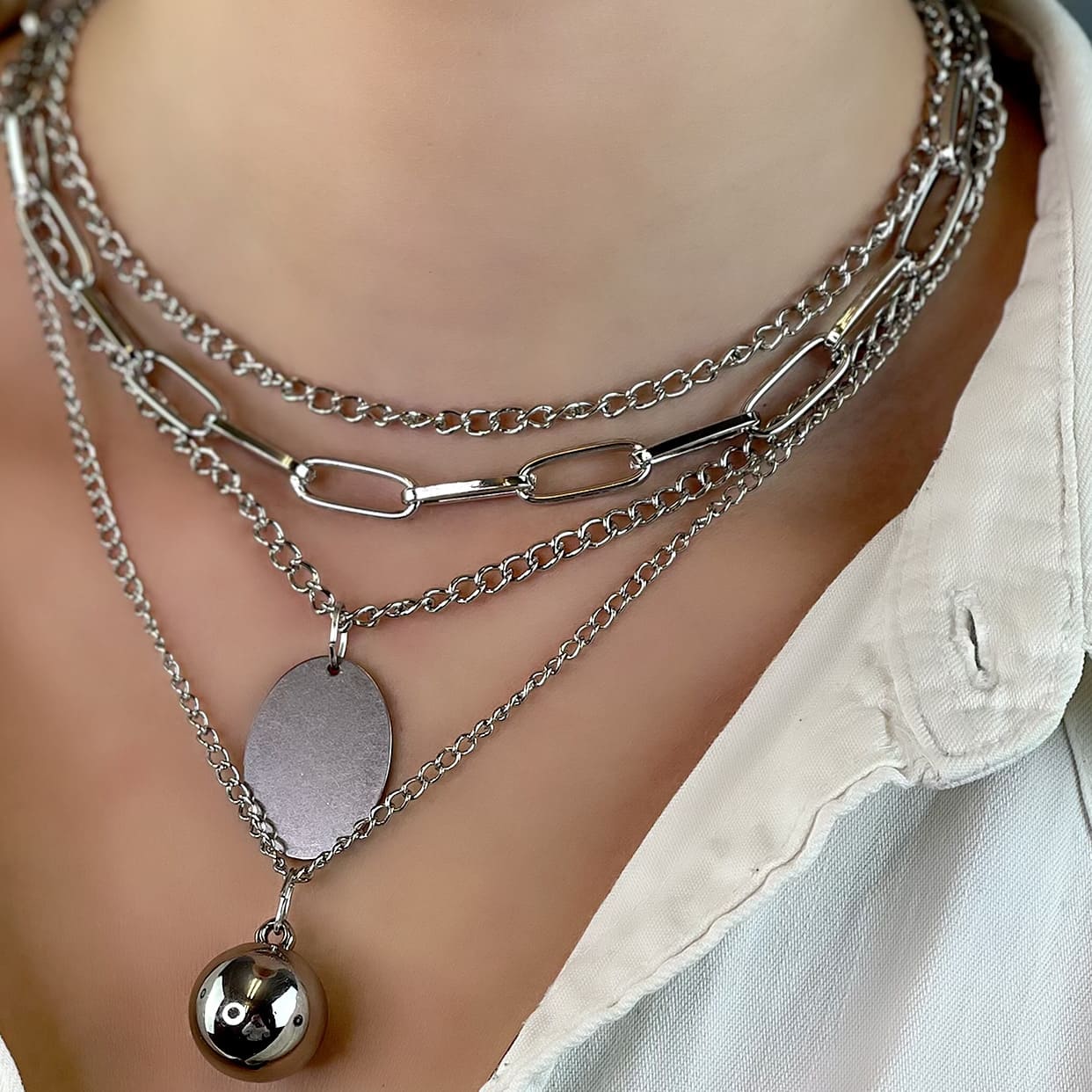 Hellen.V - Collection Silver Necklaces | Chain | Pendante